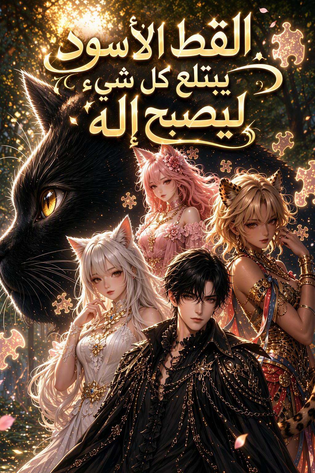 القط الأسود يبتلع كل شيء ليصبح إله