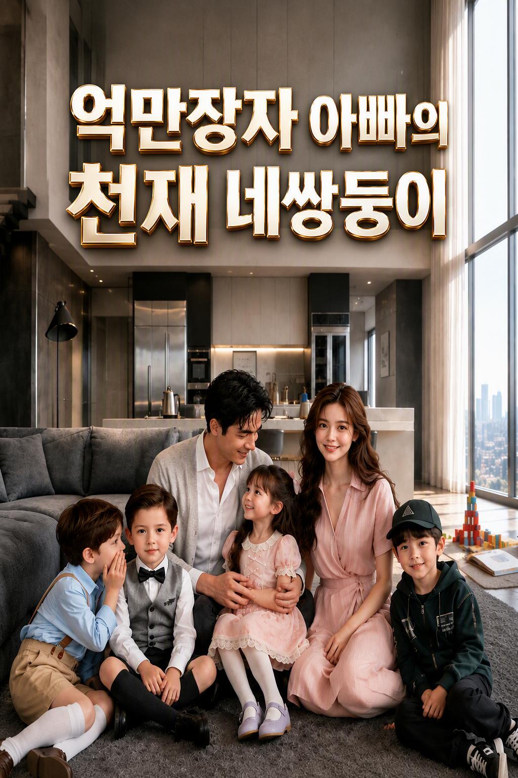 억만장자 아빠의 천재 네쌍둥이