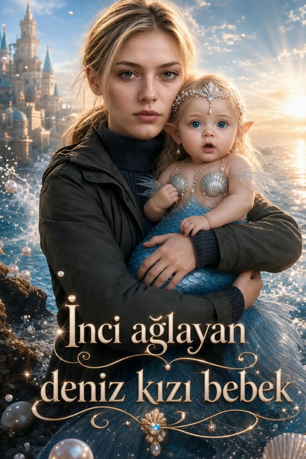 İnci ağlayan deniz kızı bebek