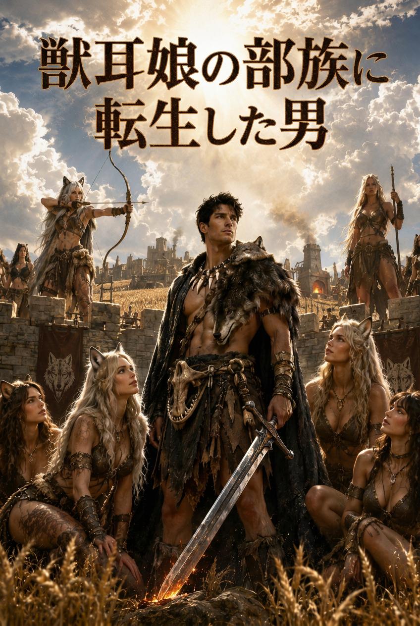 獣耳娘の部族に転生した男