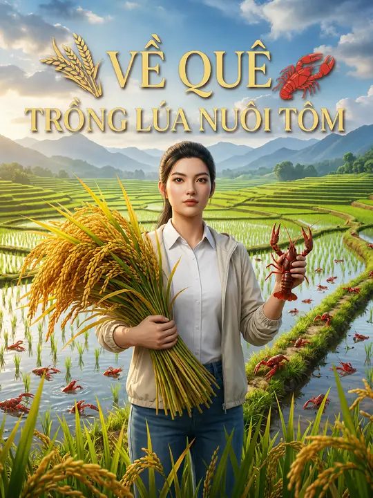 Về Quê Trồng Lúa Nuôi Tôm