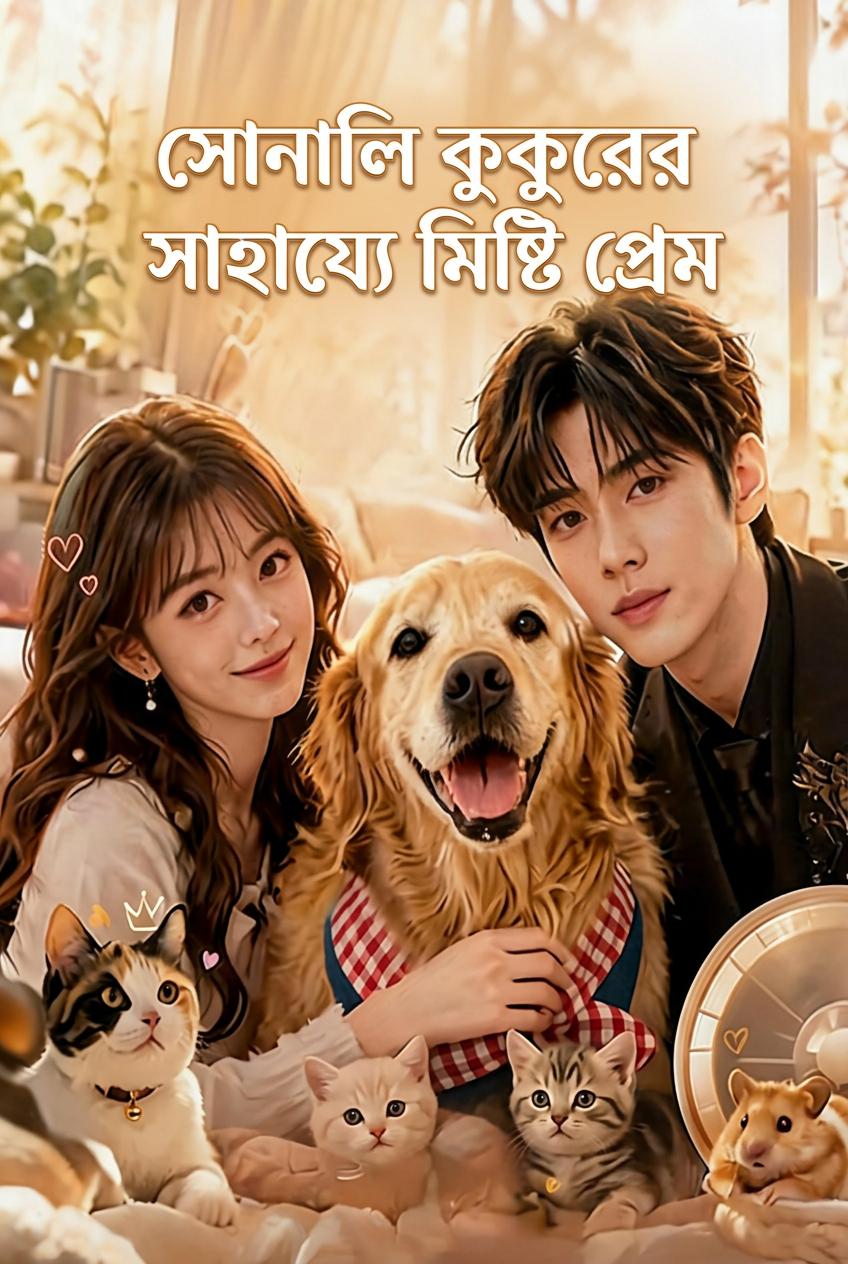 গোল্ডেন কুকুরের মেলানো মিষ্টি প্রেম