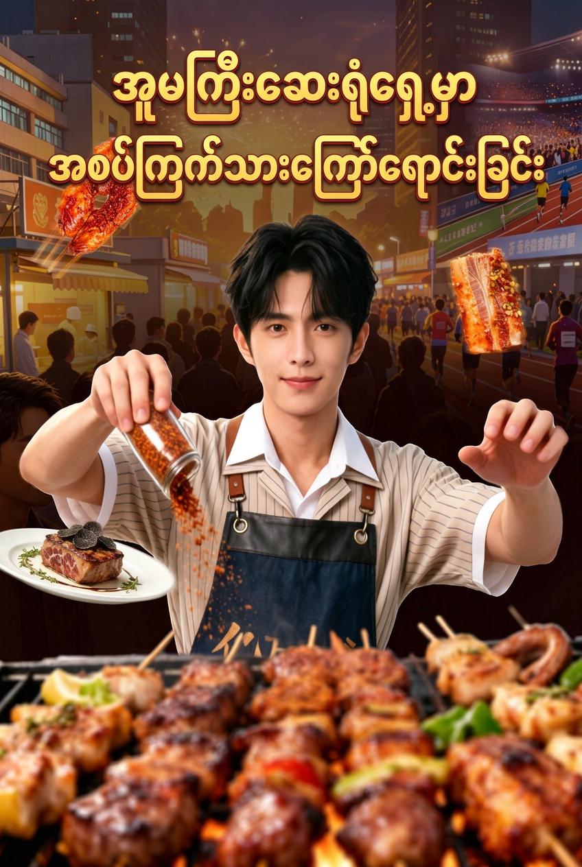 အူမကြီးဆေးရုံရှေ့မှာ အစပ်ကြက်သားကြော်ရောင်းခြင်း