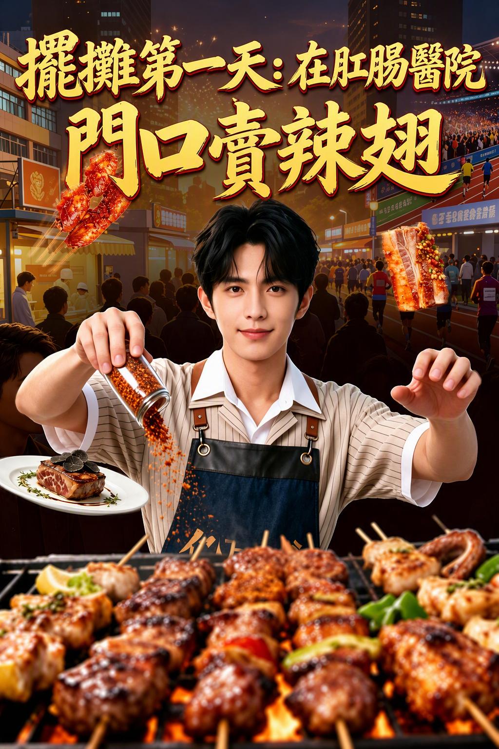 擺攤第一天：在肛腸醫院門口賣辣翅