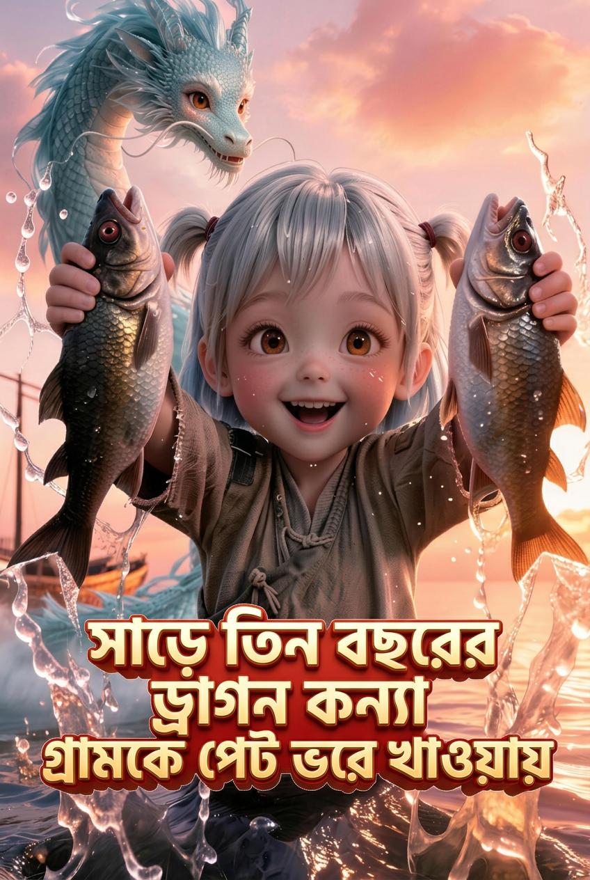সাড়ে তিন বছরের ড্রাগন কন্যা গ্রামকে পেট ভরে খাওয়ায়