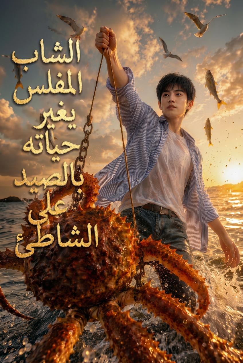 الشاب المفلس يغير حياته بالصيد على الشاطئ