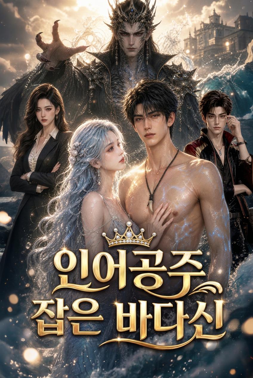 인어공주 잡은 나는 바다신
