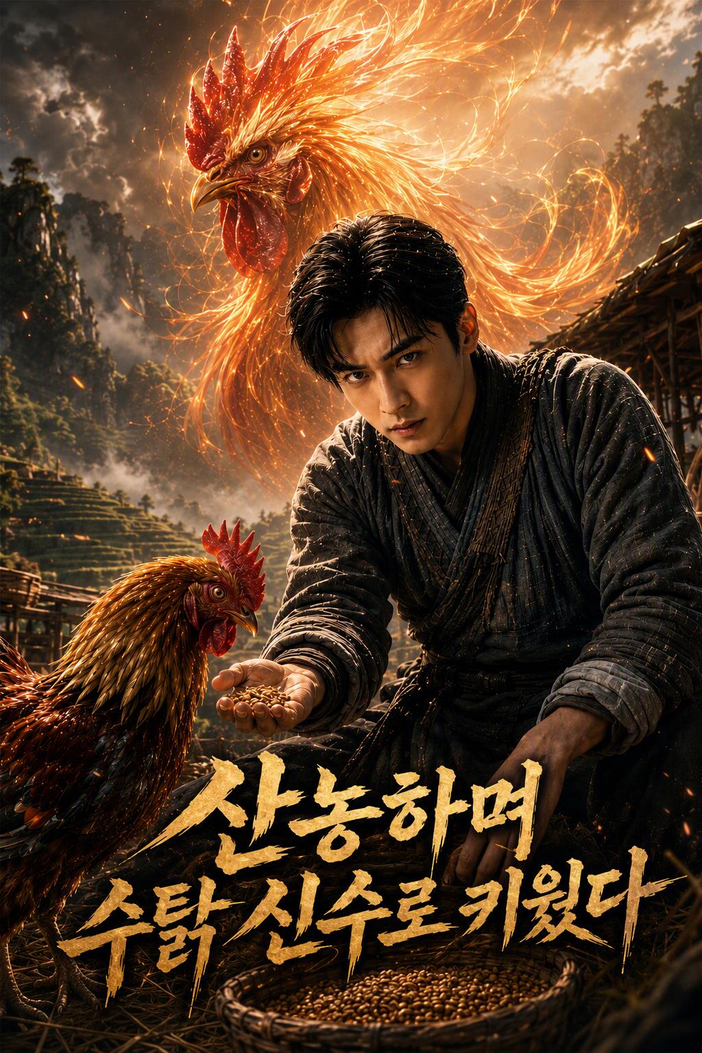 산농하며 수탉 신수로 키웠다