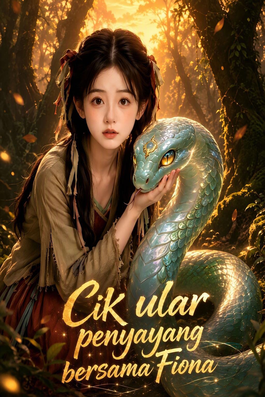 Cik ular penyayang bersama Fiona