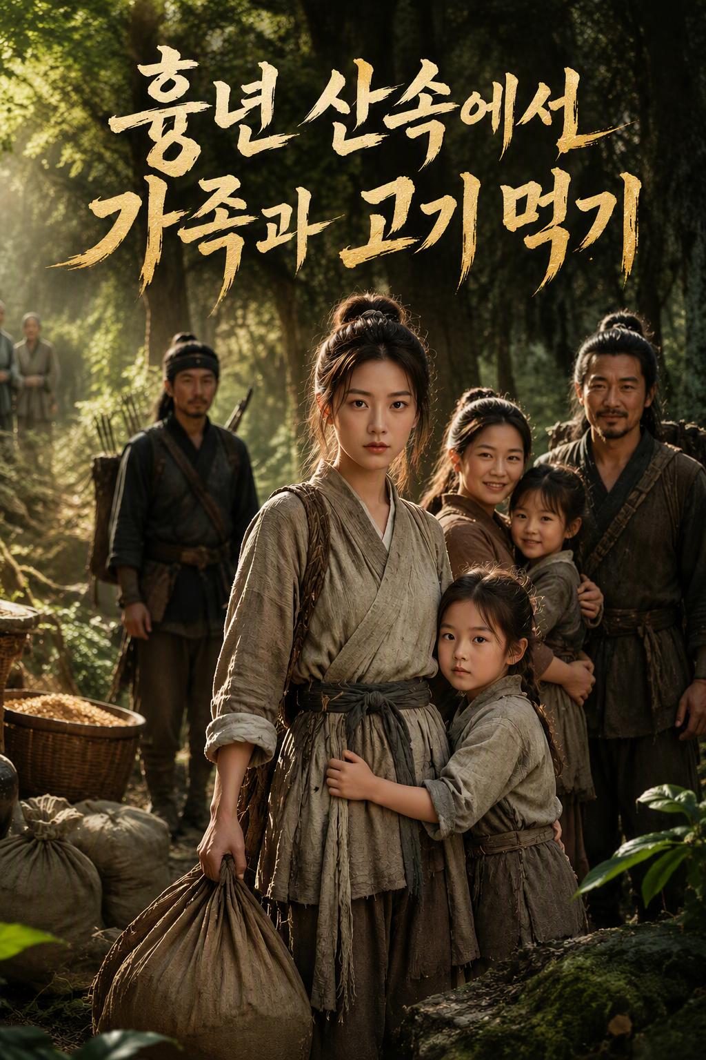 기근의 시대, 수이수이는 가족을 데리고 숲으로 고기를 구하러 간다