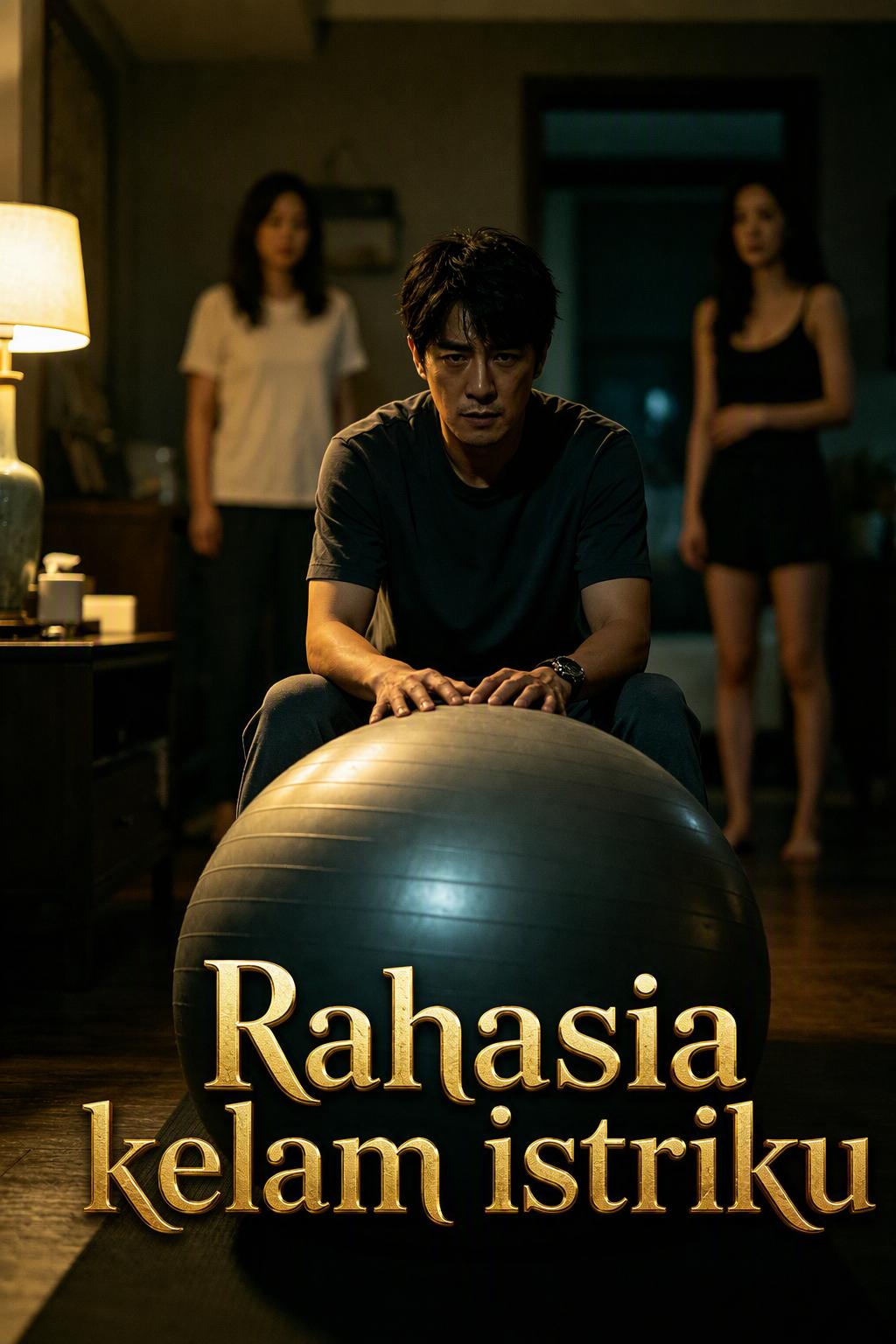 Kekasih gelap di bola yoga