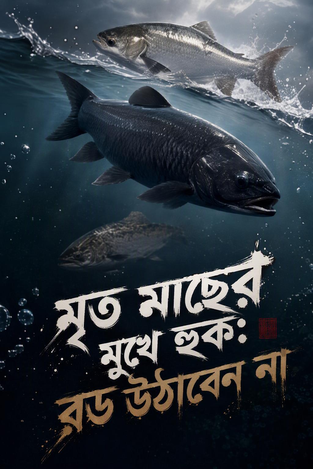 মৃত মাছের মুখে হুক: রড উঠাবেন না