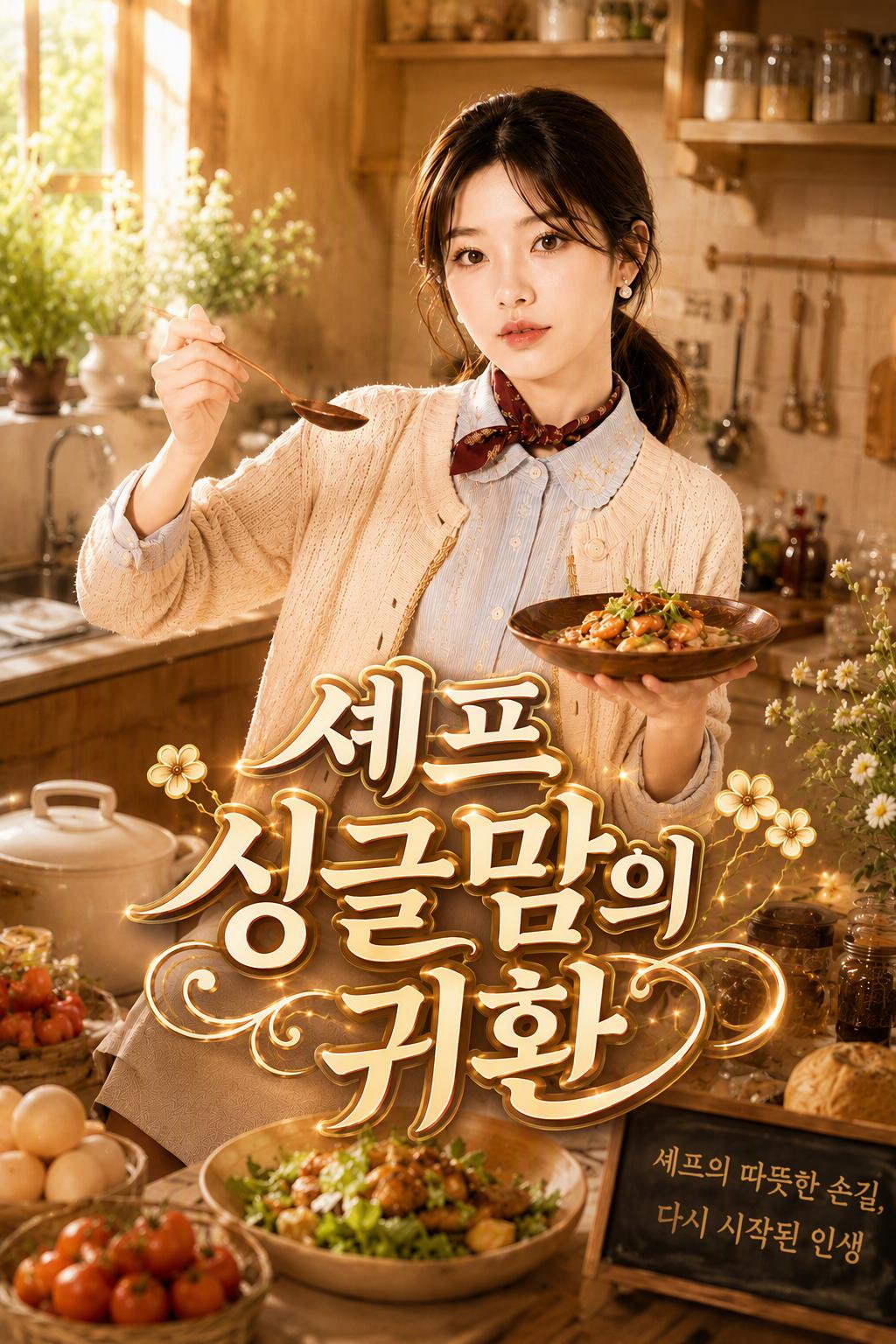 부엌의 불빛이 돌아가는 길을 비추다