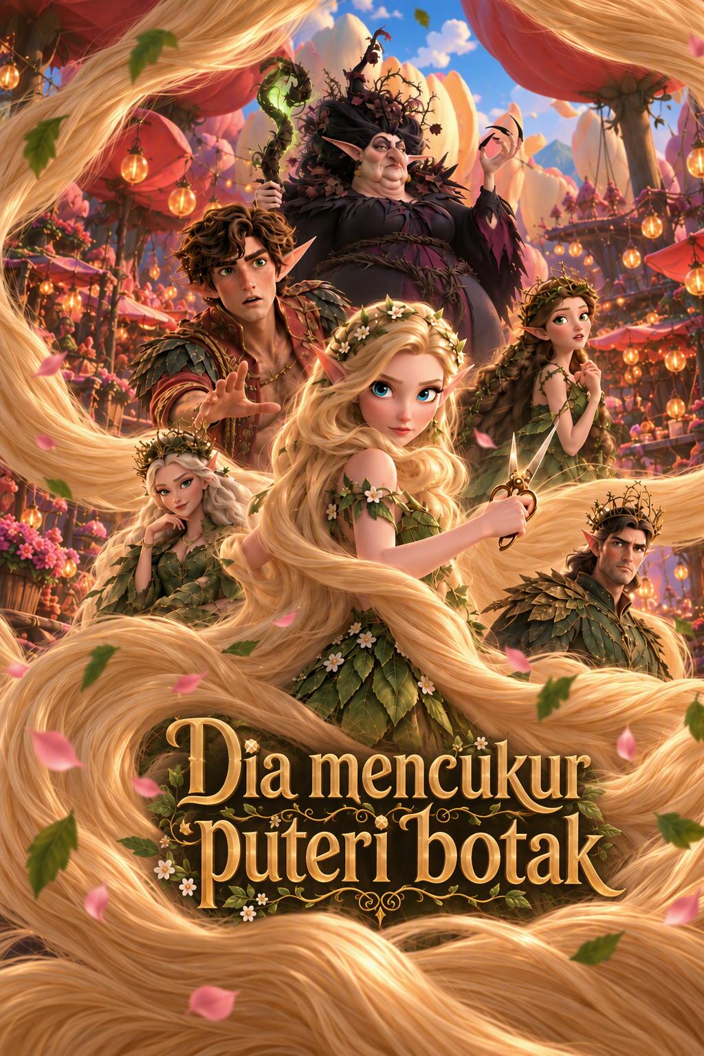 Dia mencukur puteri botak