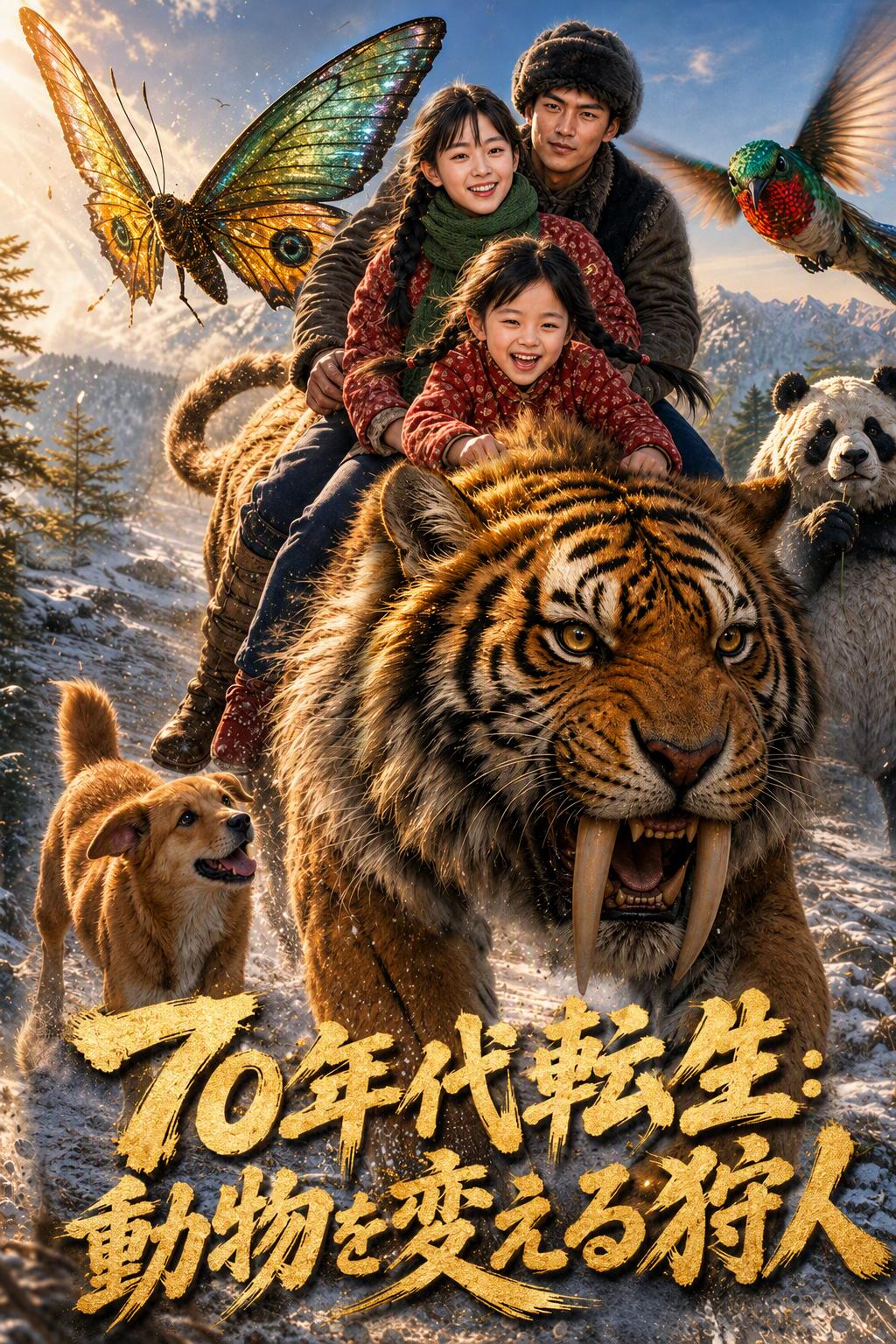動物の大きさを変える力を持つ70年代のハンター