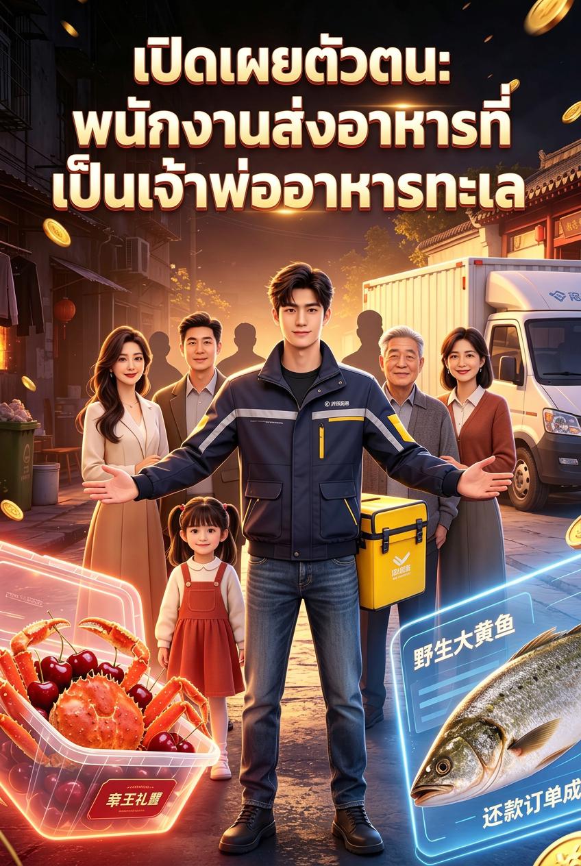 เปิดเผยตัวตน: พนักงานส่งอาหารที่เป็นเจ้าพ่ออาหารทะเล