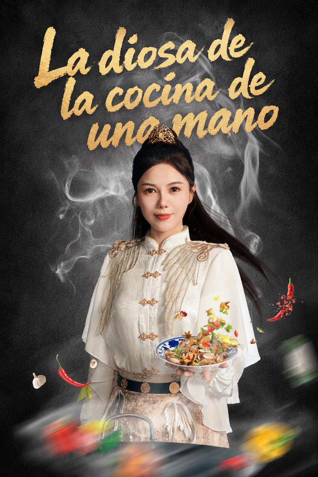 La diosa de la cocina de una mano
