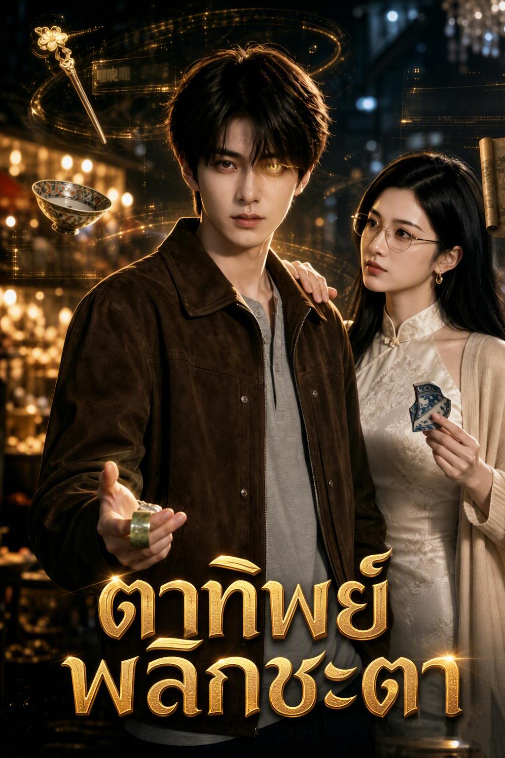เด็กส่งอาหารที่มีตาทะลุสิ่งของประเมินของเก้าทุกชนิด