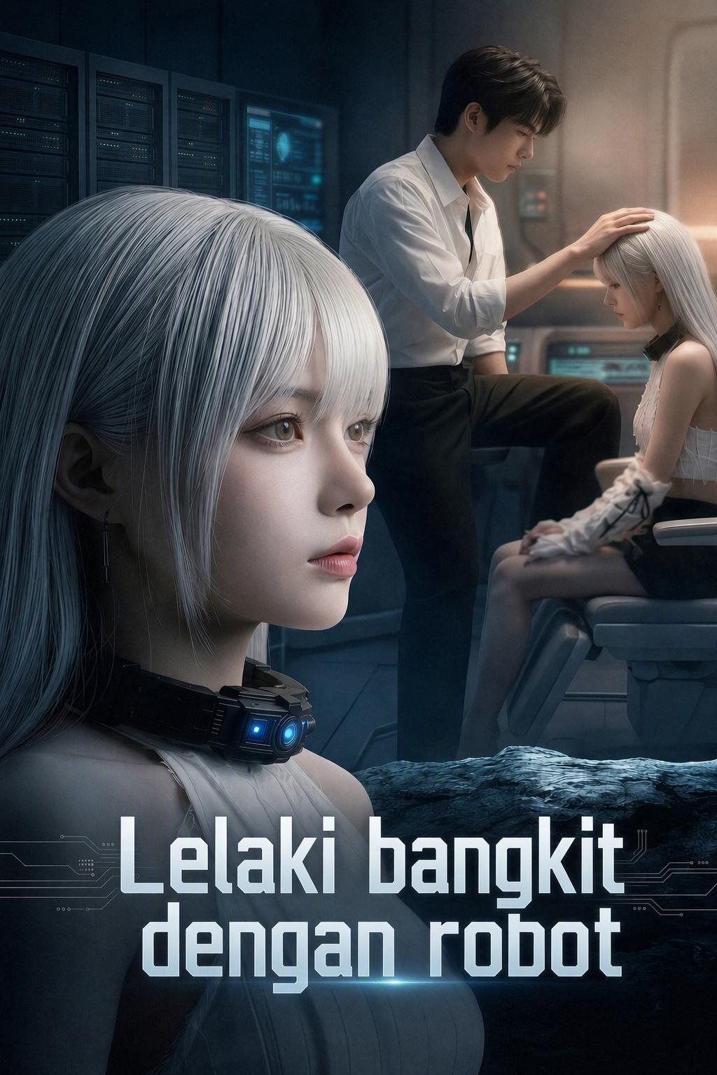 Lelaki bangkit dengan robot