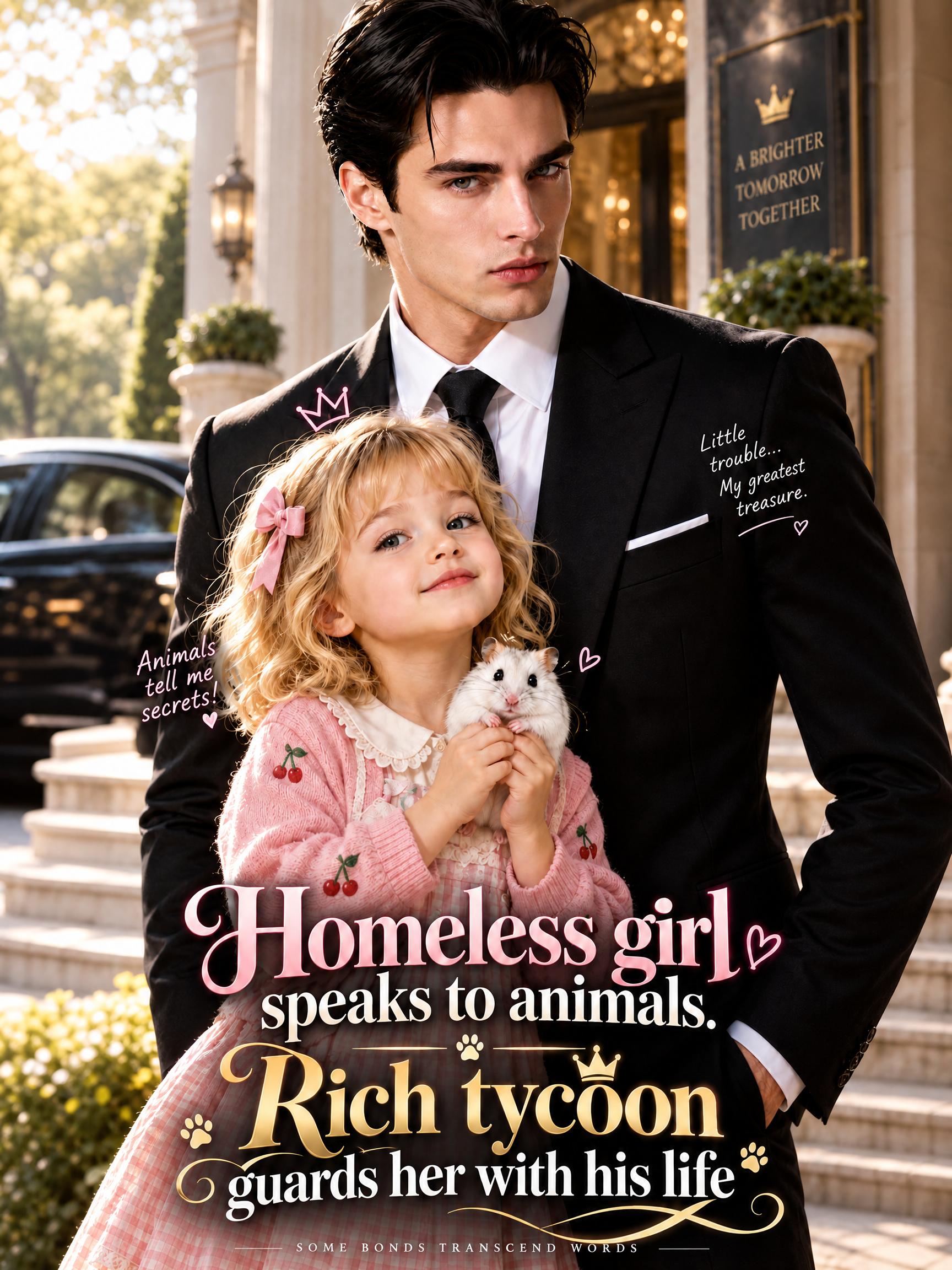 Homeless girl speaks to animals. Rich tycoon guards her with his life
