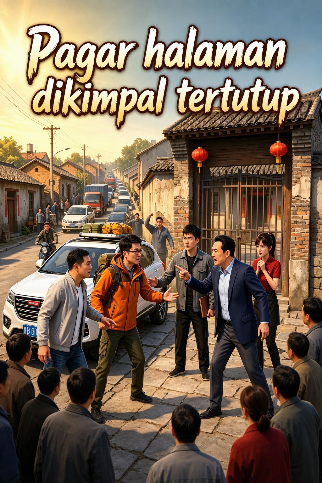 Pagar halaman dikimpal tertutup