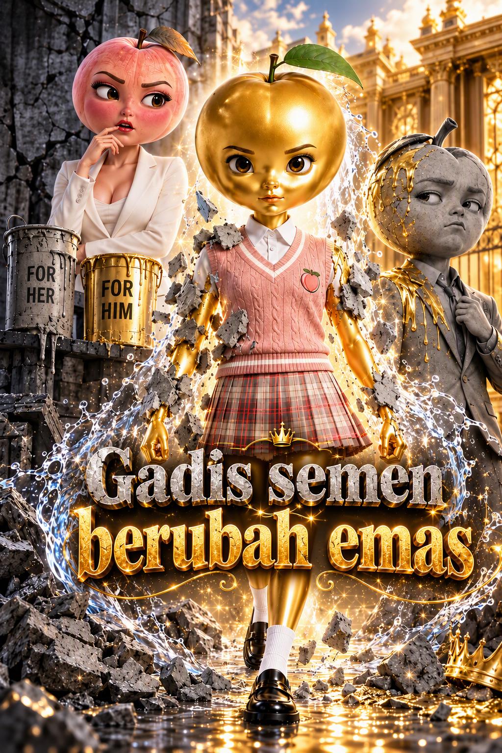Gadis semen berubah emas