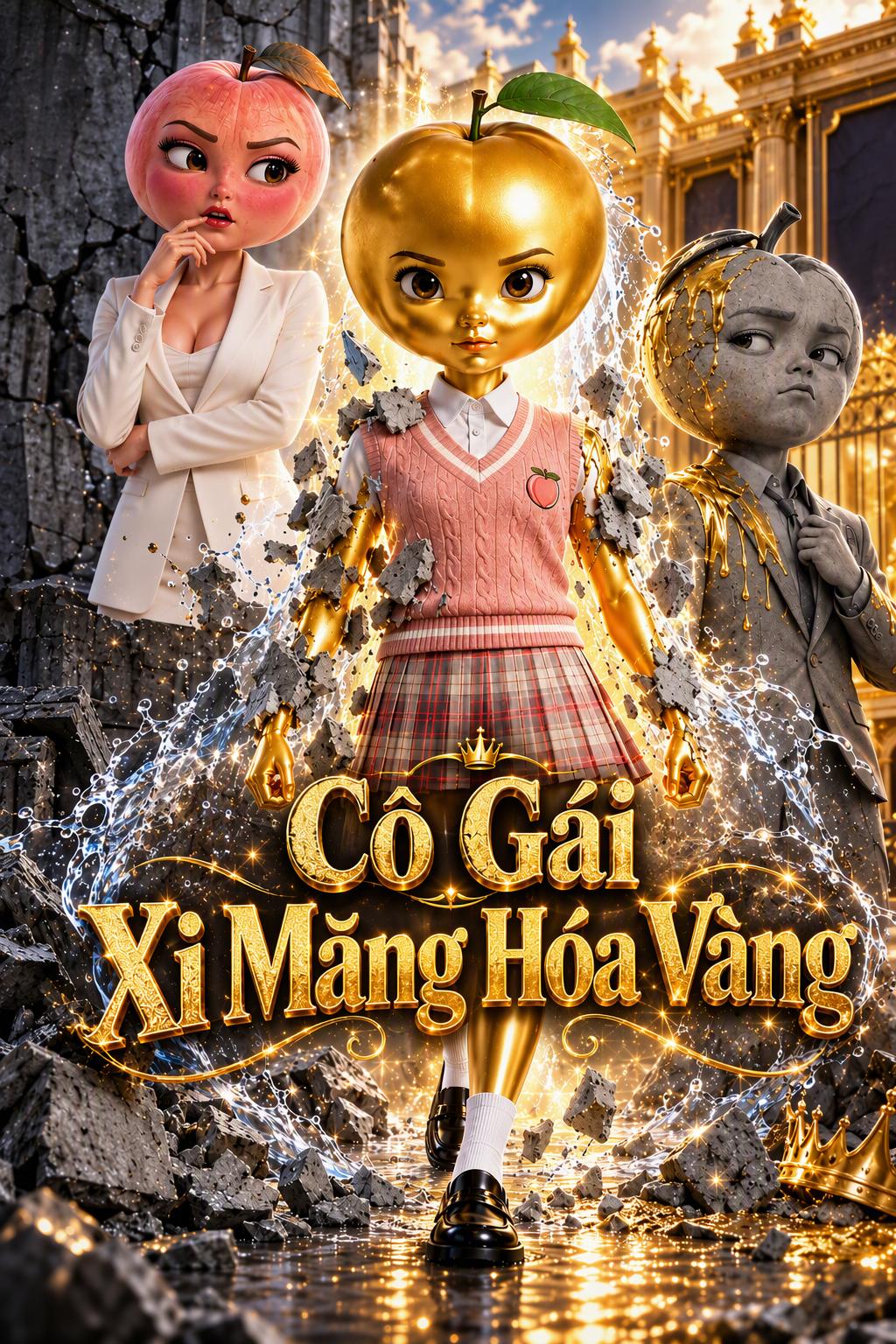 Cô Gái Xi Măng Hóa Vàng