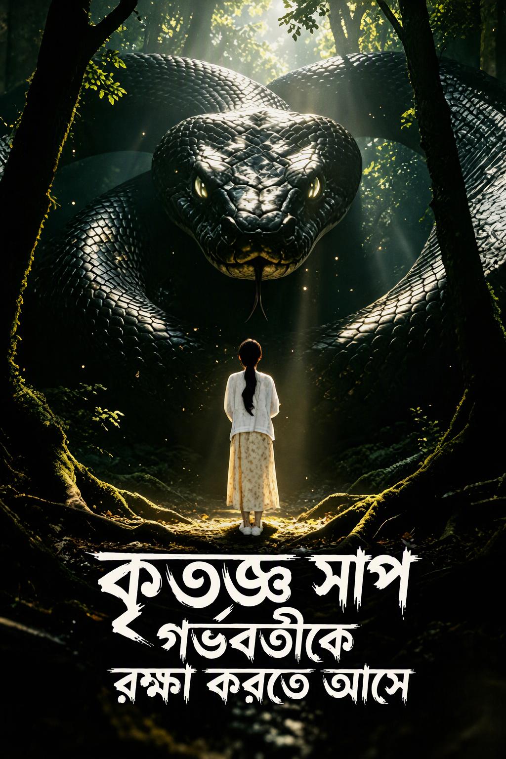 কৃতজ্ঞ সাপ গর্ভবতীকে রক্ষা করতে আসে