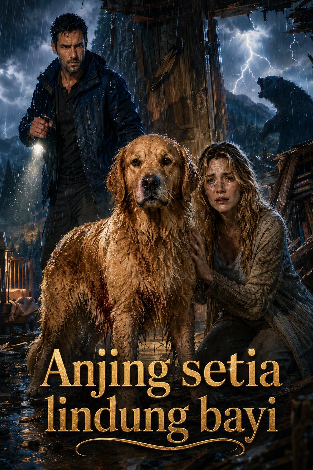 Anjing setia lindung bayi