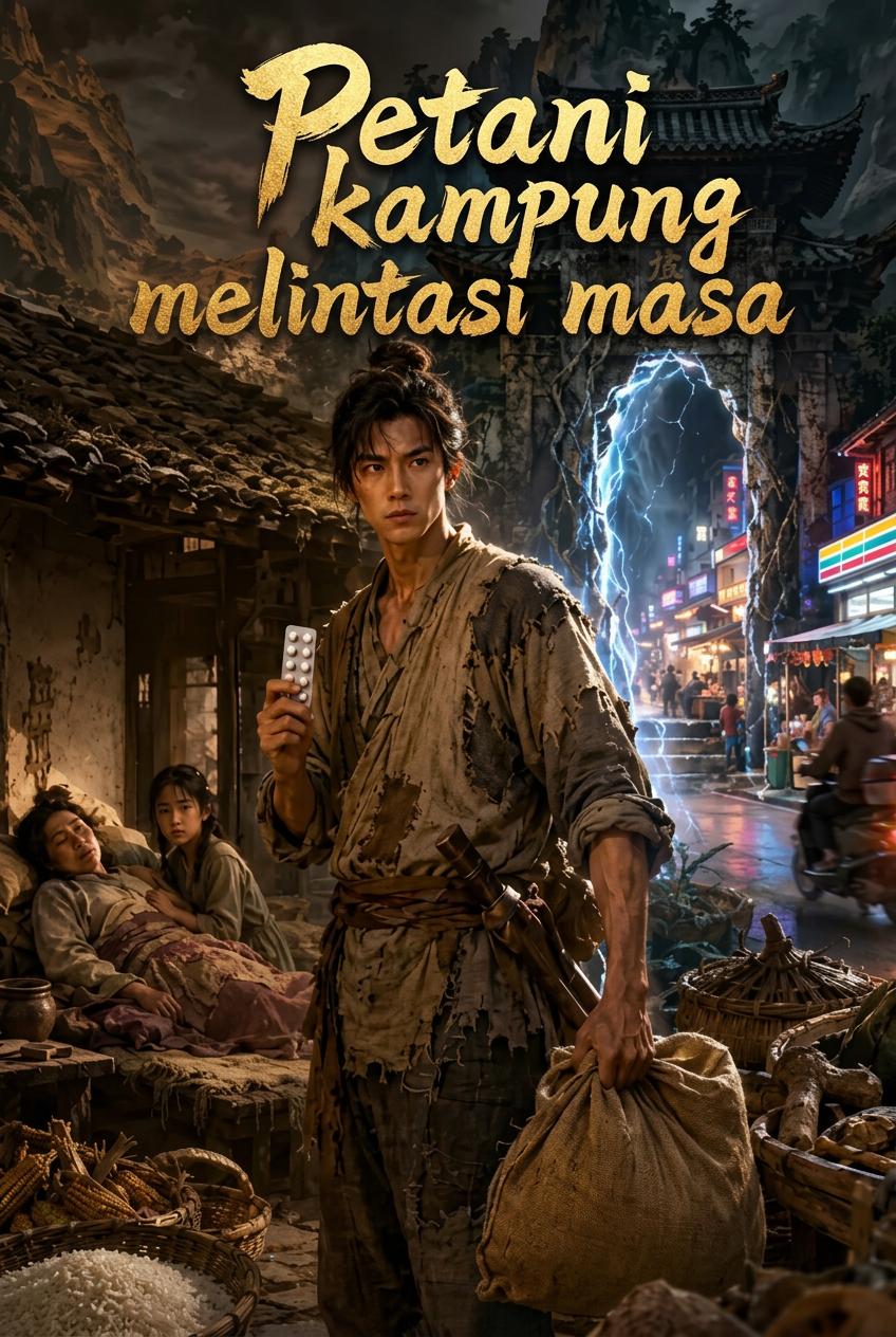 Petani kampung melintasi masa