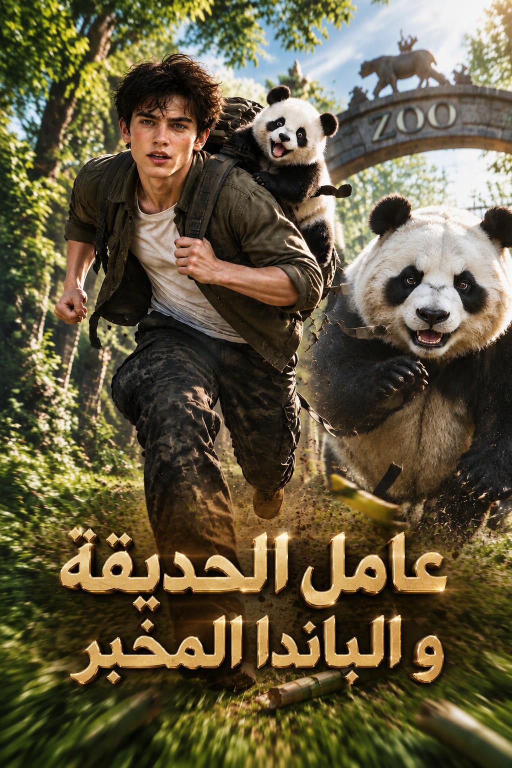 عامل الحديقة و الباندا المخبر