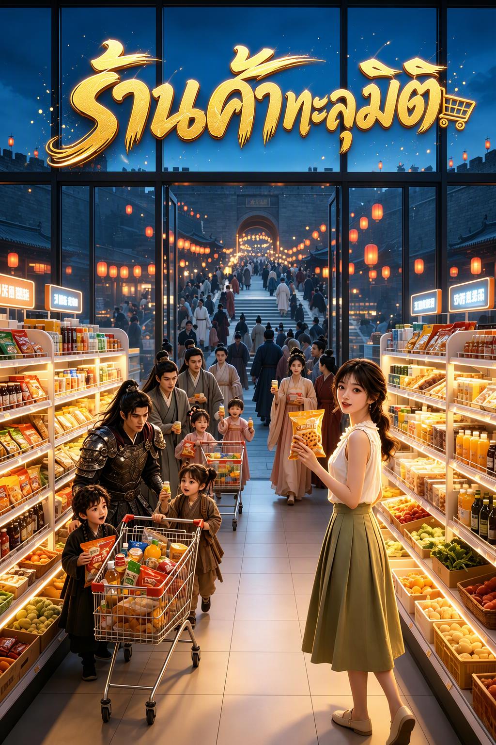ร้านสะดวกซื้อเชื่อมอดีต คนสมัยโบราณมาจ่ายเงิน
