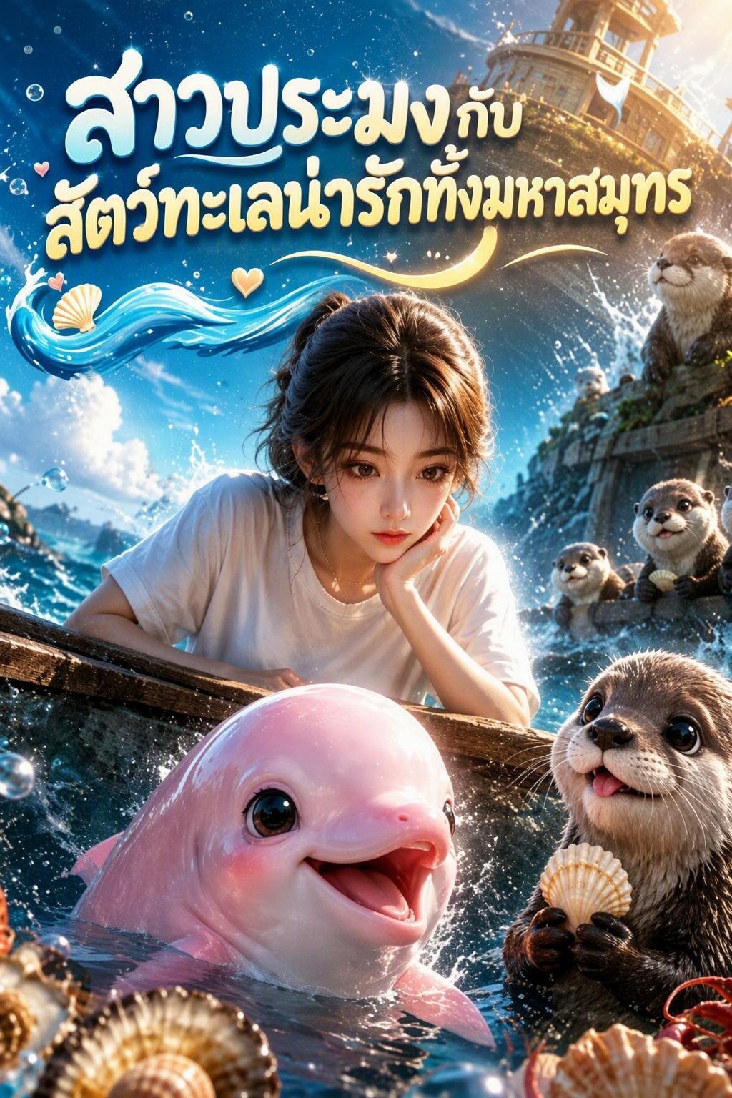 สาวประมงกับสัตว์ทะเลน่ารักทั้งมหาสมุทร