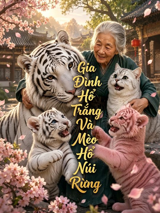 Gia Đình Hổ Trắng Và Mèo Hổ Núi Rừng