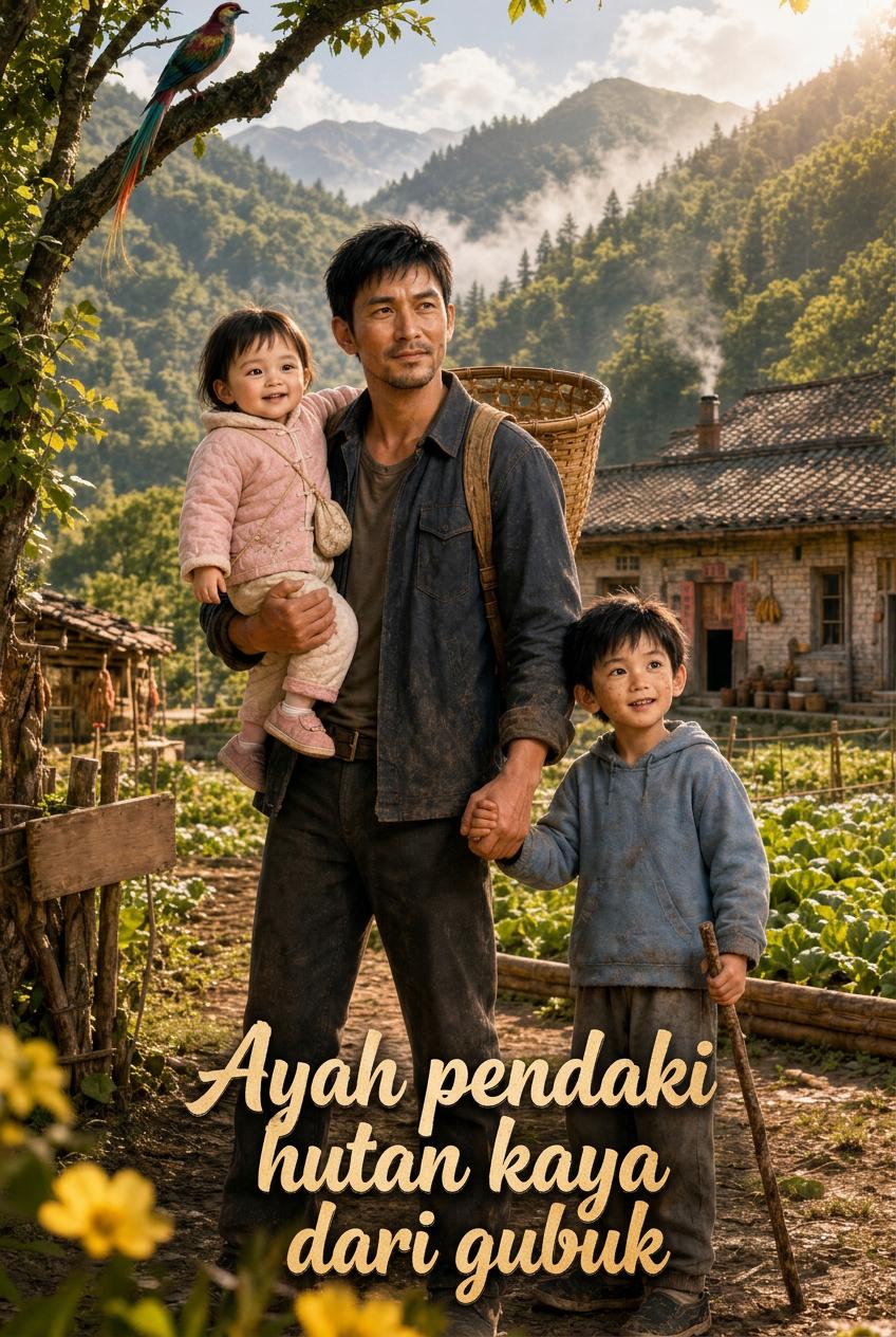 Ayah pendaki hutan kaya dari gubuk