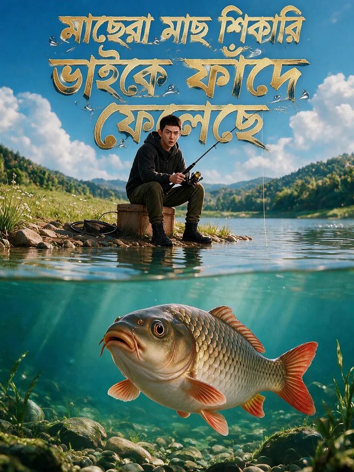 মাছেরা মাছ শিকারি ভাইকে ফাঁদে ফেলেছে