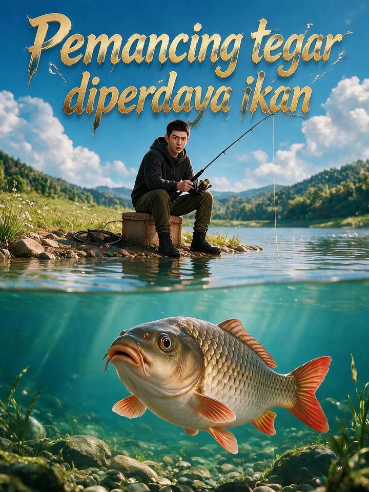 Pemancing tegar diperdaya ikan
