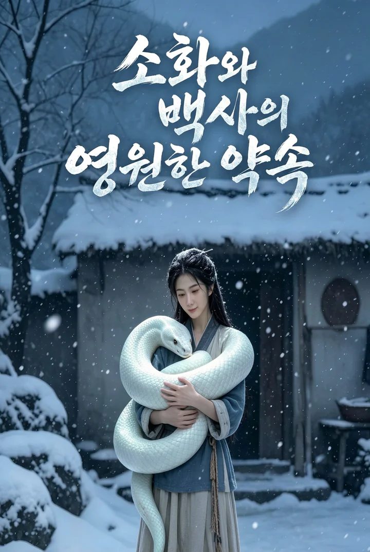눈 내리는 밤 뱀을 구한 소녀
