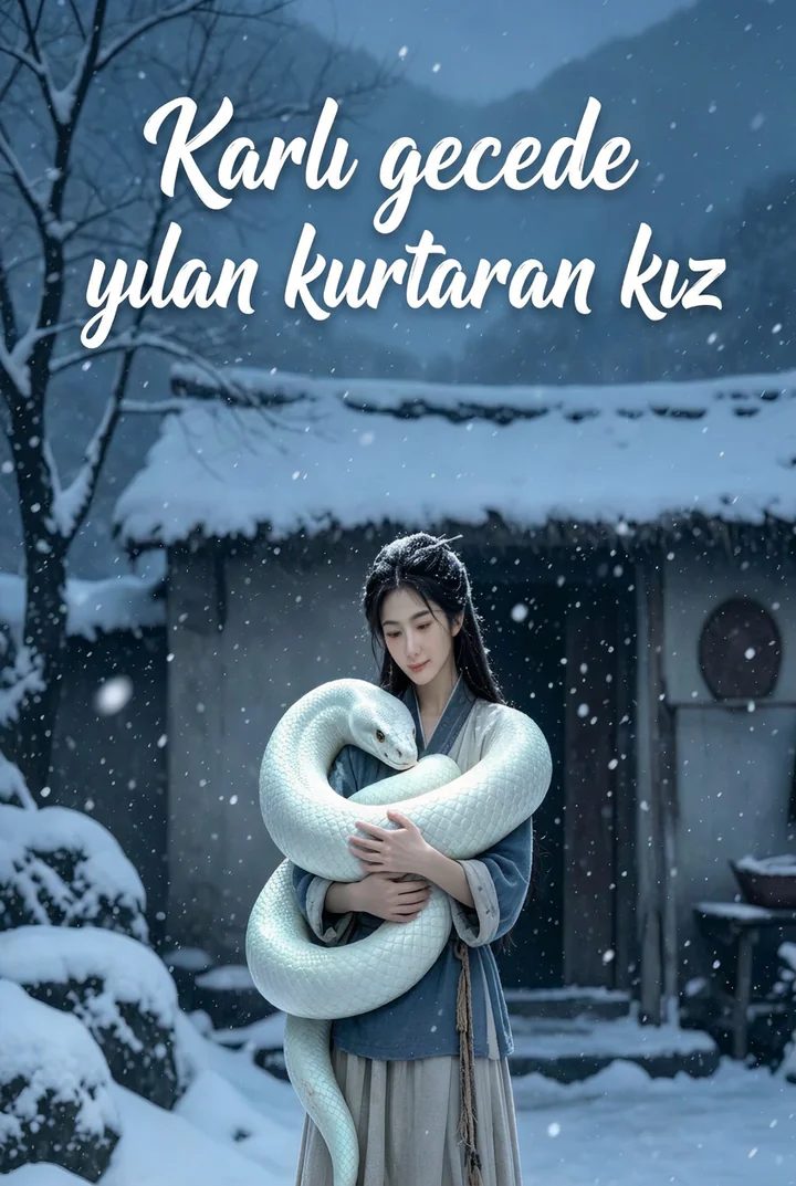 Karlı gecede yılan kurtaran kız