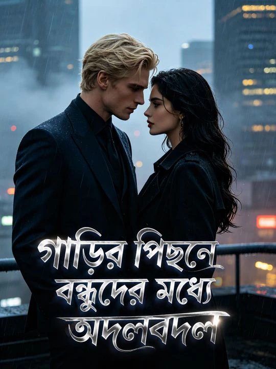 গাড়ির পিছনে বন্ধুদের মধ্যে অদলবদল