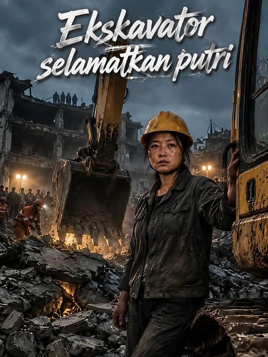 Sopir Ekskavator Wanita Menyelamatkan Anak di Saat Genting