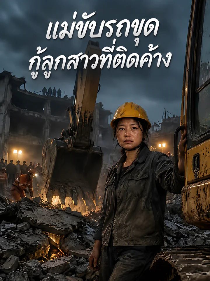 คนขับรถขุดหญิงช่วยเด็กในยามฉุกเฉิน