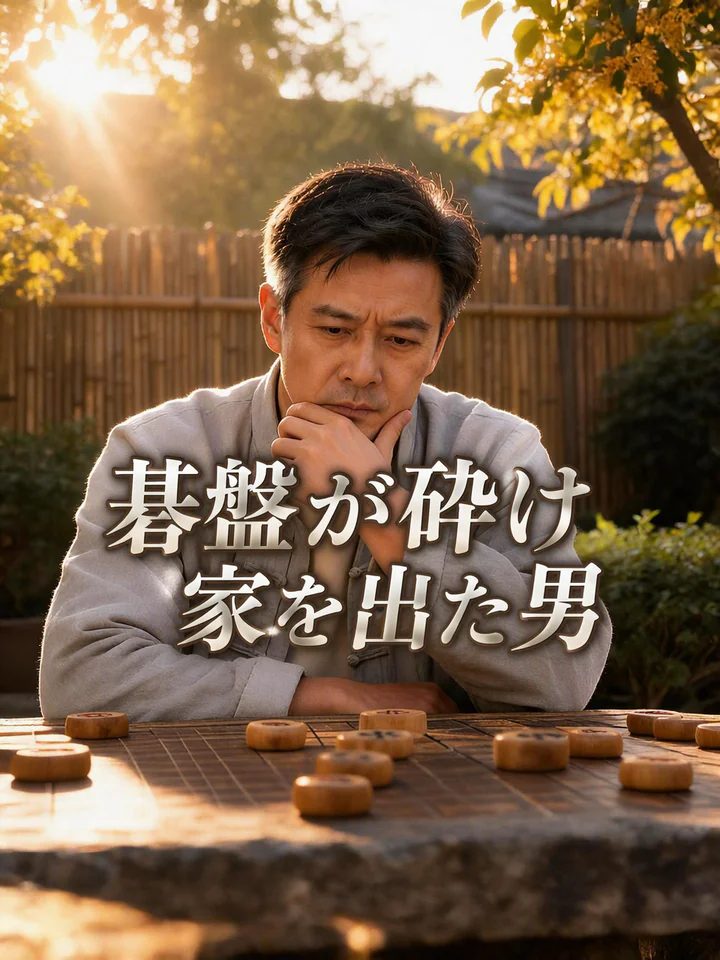 碁盤が砕け家を出た男