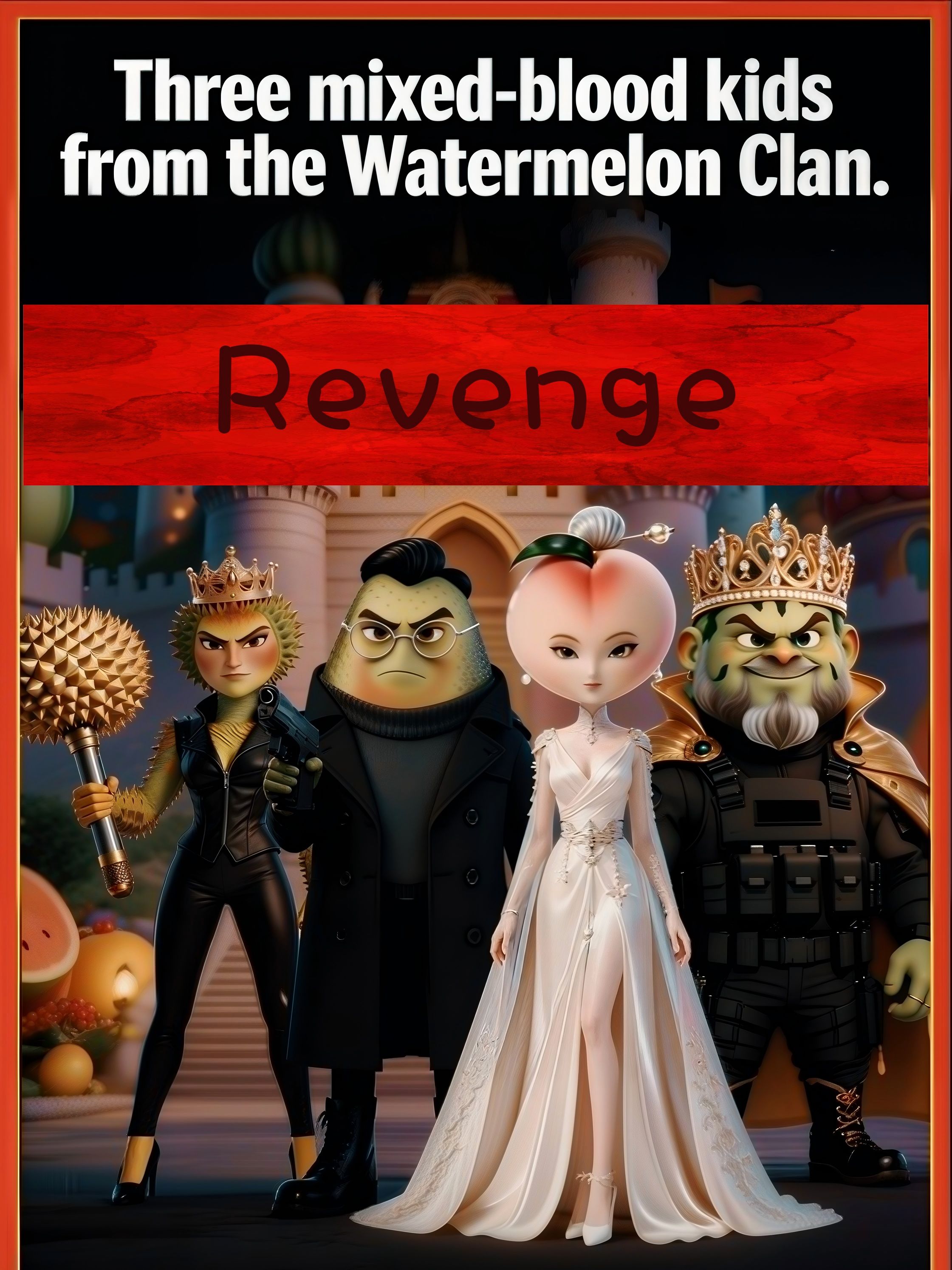 The three mixed-race kids of the Watermelon clan