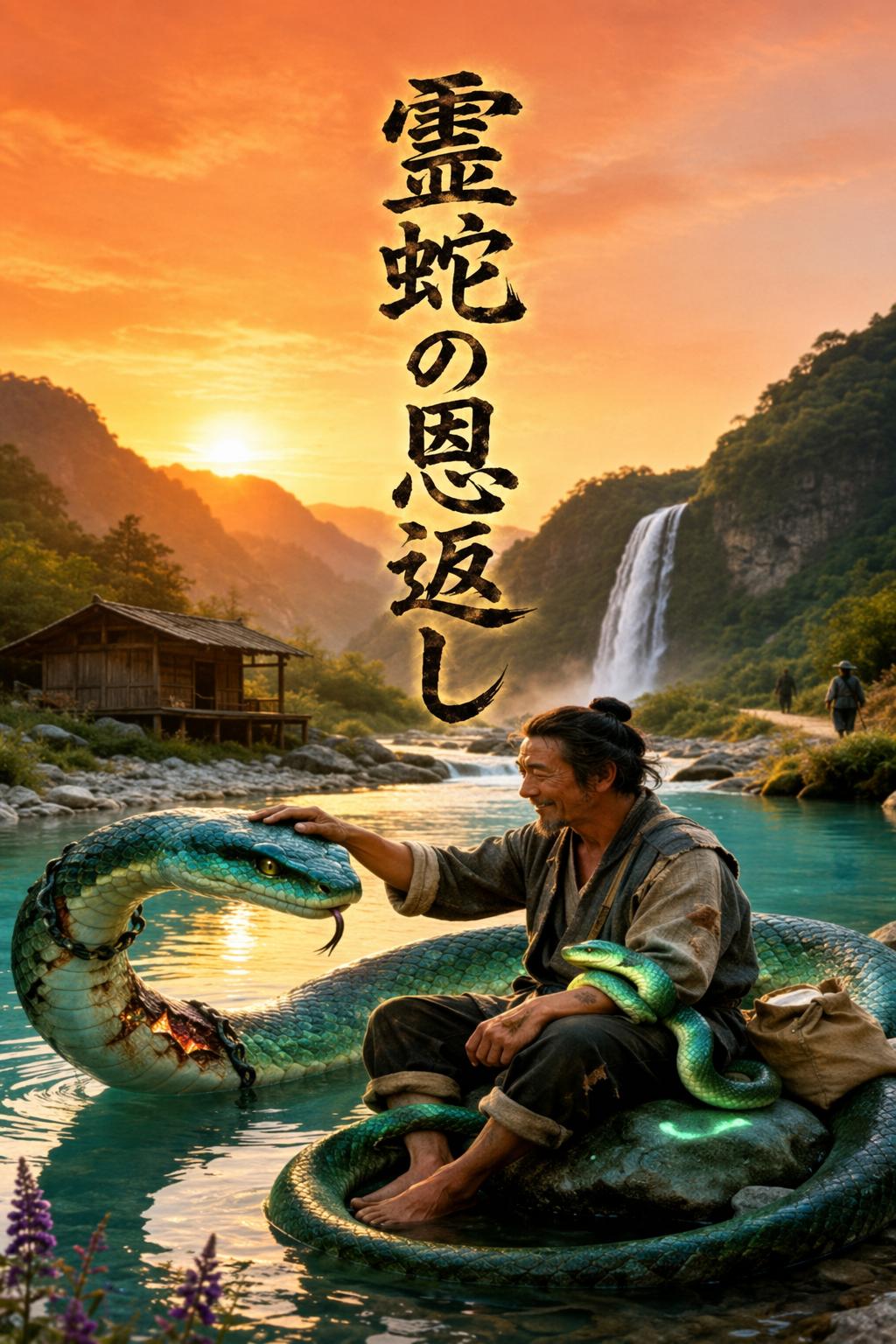 農夫の守護大蛇