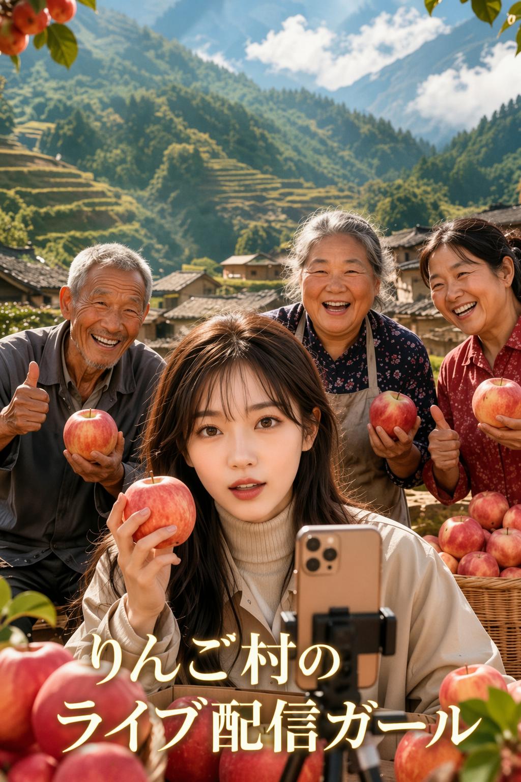 りんご村のライブ配信ガール