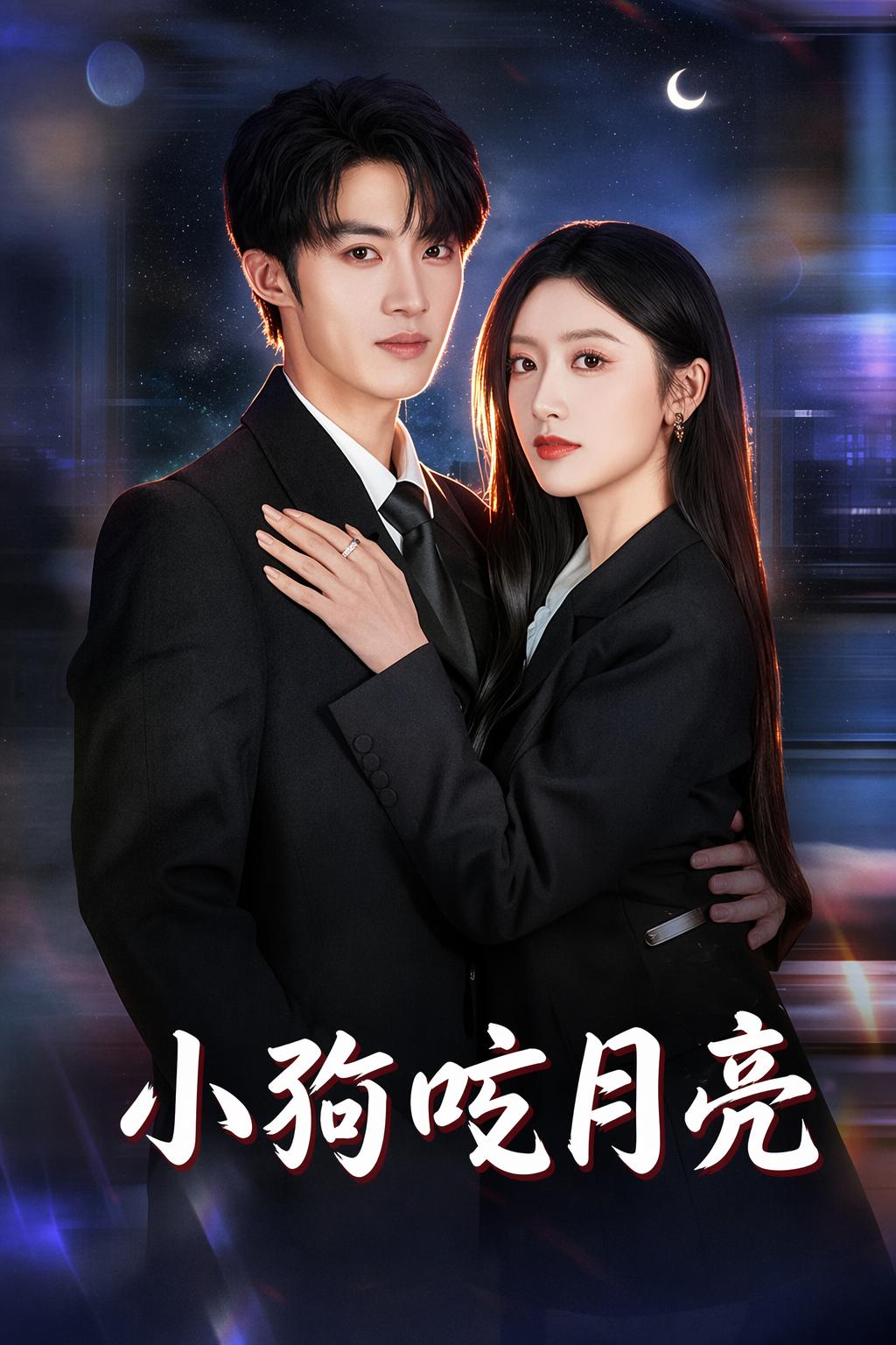 小狗咬月亮