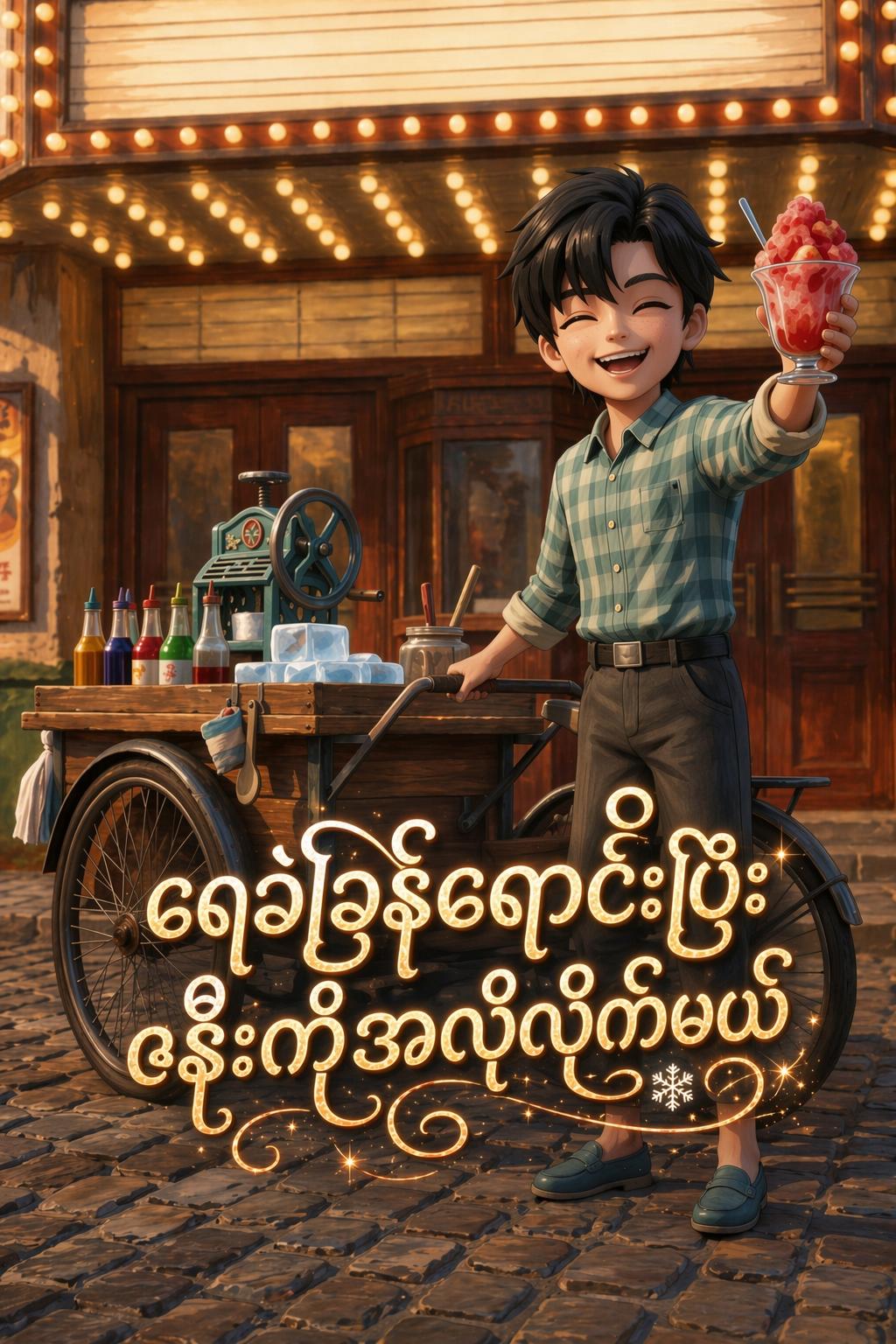 ရေခဲခြစ်ရောင်းပြီး ဇနီးကိုအလိုလိုက်မယ်