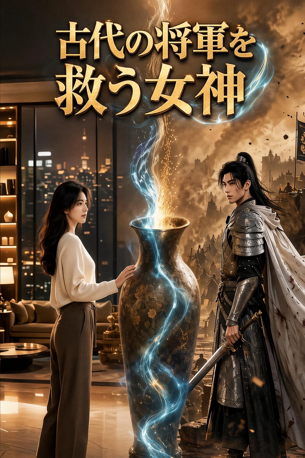 古代の将軍を救う女神