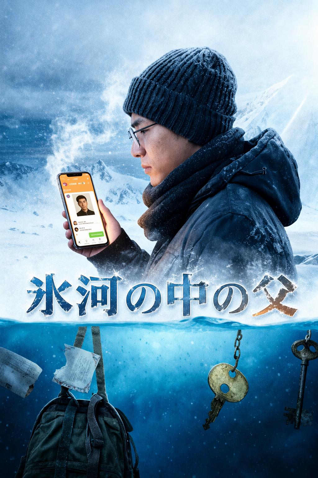 氷河の中の父